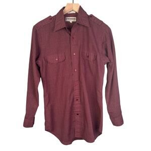 Vintage McGregor Bagpiper Shirt Men Small Long Sleeve Button Down Top Causal